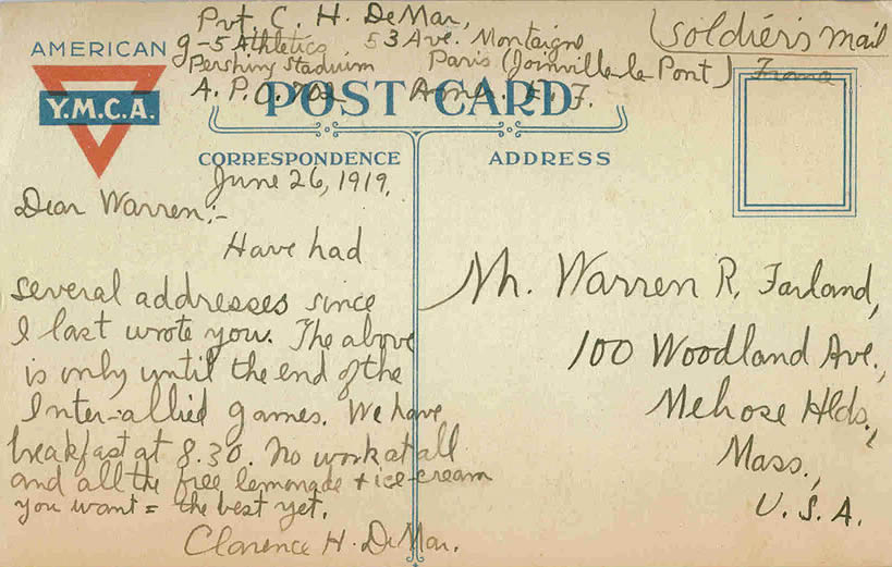 Postcard Return Address