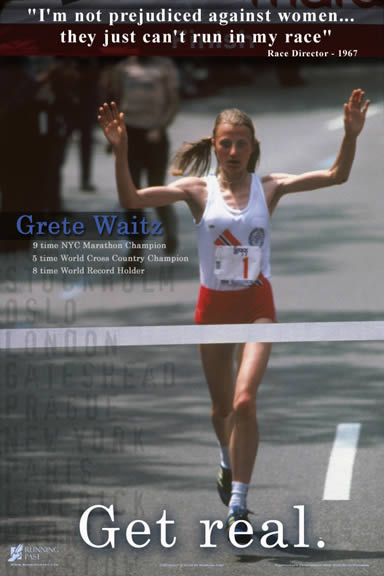 Running Past - Grete Waitz Poster