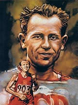 Emil Zátopek by Andy Yelenak